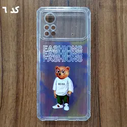 قاب ژله ای شفاف محافظ لنز دار خرسی موبایل شیائومی Poco X4 Pro 5G