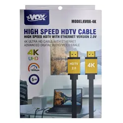 کابل HDMI ایکس وکس مدل XVOX-4K نسخه 2.0 طول 5 متر