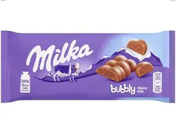 MILKA- تابلت شکلات مدل حبابی 90 گرمی میلکا