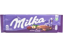 MILKA- شکلات با تکه های کشمش و فندق 100 گرم میلکا