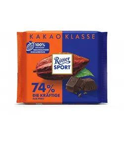 RITTER SPORT- شکلات تلخ 74% 100 گرمی