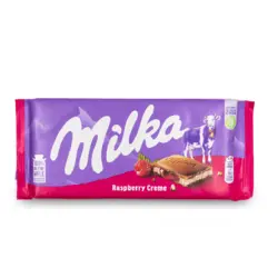 MILKA- تابلت شکلات شیری با کرم تمشک (RASPBERRY CREME)