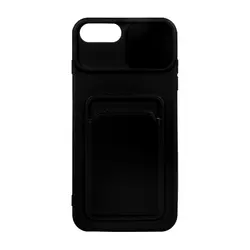 قاب گوشی اپل Iphone 7/8 سیلیکونی جا کارتی دار محافظ لنز دار کشویی