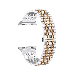 بند فلزی مدل ۷ Bead مناسب برای اپل واچ سایز ۳۸ / ۴۰ / ۴۱ میلی‌متری