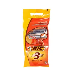 تیغ اصلاح 3 لبه بیک مدل Sensitive بسته 3 عددی