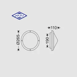 چراغ سقفی و دیواری بدون حفاظ مدل کرونا مازی نور
