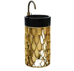 روشویی ایستاده با کاور استیل 304