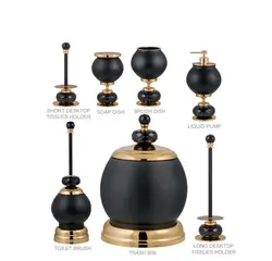 ست اکسسوری سرویس بهداشتی 5تکه DORITA مدل  BURRO CRYSTAL