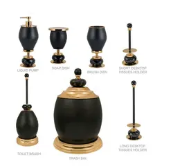 ست اکسسوری سرویس بهداشتی 5تکه DORITA مدل Barile crystal
