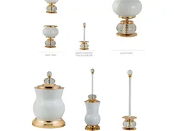 ست اکسسوری سرویس بهداشتی 5تکه DORITA مدل  CUVER CRYSTAL