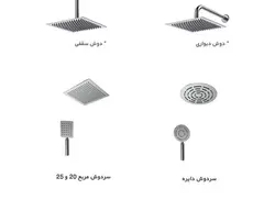 شیر حمام توکار بهفر مدل آیباکس پلیت A