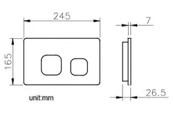 صفحه کلید فلاش تانک توکار جاستایم کد 6373-K3