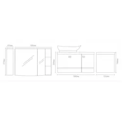 فول ست روشویی کابینتی لوتوس جنس pvc مدل Gino