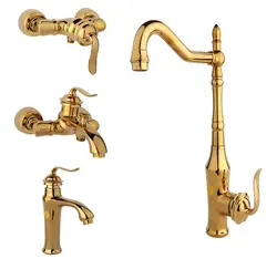 ست 4تیکه شیرالات مرجان خزر مدل ویستا طلایی