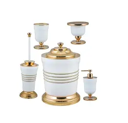 ست اکسسوری سرویس بهداشتی 5تکه DORITA مدلSHELVY CRYSTAL