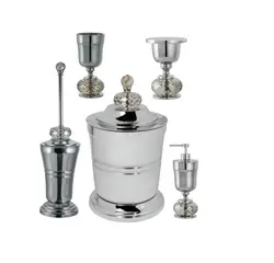 ست اکسسوری سرویس بهداشتی 5تکه DORITA مدلSHELVY CRYSTAL