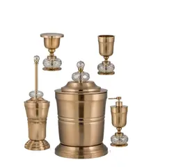ست اکسسوری سرویس بهداشتی 5تکه DORITA مدلSHELVY CRYSTAL