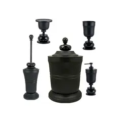 ست اکسسوری سرویس بهداشتی 5تکه DORITA مدلSHELVY CRYSTAL