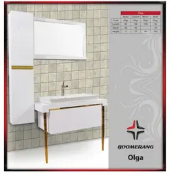 فول ست روشویی کابینتی بومرنگ مدل الگا پایه دار