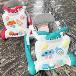 واکر و روروئک موزیکال چندکاره کودک برند تویوفان Toyofun مدل خرگوشی رنگ بندی