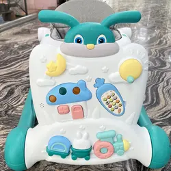 واکر و روروئک موزیکال چندکاره کودک برند تویوفان Toyofun مدل خرگوشی رنگ بندی