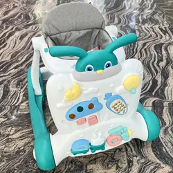 واکر و روروئک موزیکال چندکاره کودک برند تویوفان Toyofun مدل خرگوشی رنگ بندی