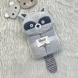 حوله دورپیچ کلاه دار نوزاد و کودک برند پاپو Papo مناسب بدو تولد تا 3 سالگی