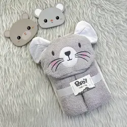 حوله دورپیچ کلاه دار نوزاد و کودک برند پاپو Papo مناسب بدو تولد تا 3 سالگی