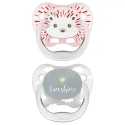 پستانک دو عددی 0-6 ماه ارتودنسی دکتر براون Dr Brown طرح جوجه تیغی