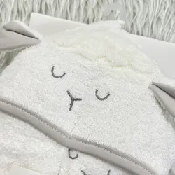 حوله تن پوش کلاه دار نوزاد و کودک برند پاپو Papo طرح موش