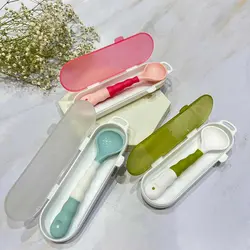 قاشق غذاخوری حالت گیرنده نوزاد و کودک سری پلاستیکی