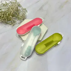 قاشق غذاخوری حالت گیرنده نوزاد و کودک سری پلاستیکی