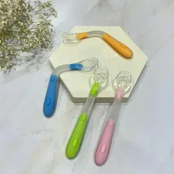 قاشق غذاخوری حالت گیرنده تمام سیلیکونی نوزاد و کودک