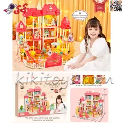 قصر و خانه باربی اسباب بازی سه طبقه موزیکال دخترانه 6675 DIY CASTLE VILLA