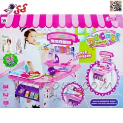 میز پزشکی و دکتری اسباب بازی صورتی دخترانه Doctor Play Set W086