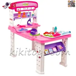 میز پزشکی و دکتری اسباب بازی صورتی دخترانه Doctor Play Set W086