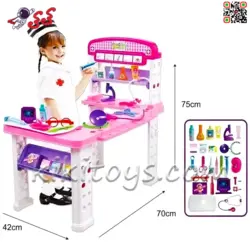 میز پزشکی و دکتری اسباب بازی صورتی دخترانه Doctor Play Set W086