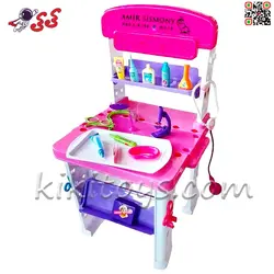 میز پزشکی و دکتری اسباب بازی صورتی دخترانه Doctor Play Set W086