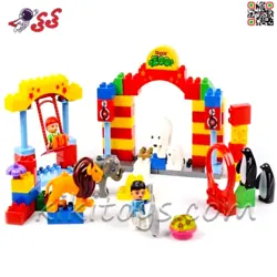 لگو دوپلو شهر بازی و باغ وحش حیوانات اسباب بازی کودک قطعه درشت JDLT 5093