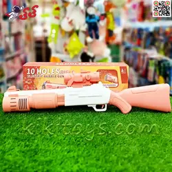 تفنگ حباب ساز دخترانه اسباب بازی برقی بزرگ صورتی BUBBLE GUN P049