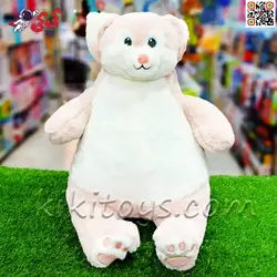 عروسک روباه صورتی نشسته پولیشی بزرگ اسباب بازی 40 سانتی متر