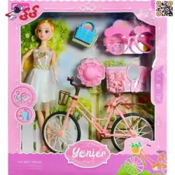 عروسک باربی مفصلی دوچرخه سوار اسباب بازی Barbi 0121