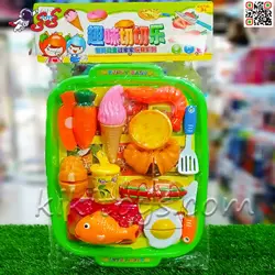 خوراکی و فست فود اسباب بازی برشی با سینی Fast food toy 8001