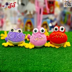 عروسک پولیشی قورباغه رنگی اسباب بازی