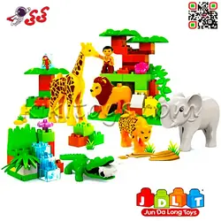 لگو دوپلو باغ وحش حیوانات اسباب بازی کودک قطعه درشت JDLT 5286
