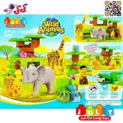 لگو دوپلو باغ وحش حیوانات اسباب بازی کودک قطعه درشت JDLT 5286