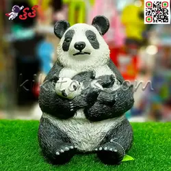 فیگور حیوانات ماکت خرس پاندا نشسته بزرگ نرم Panda X090