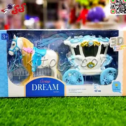 کالسکه اسباب بازی دخترانه موزیکال با اسب DREAM 686