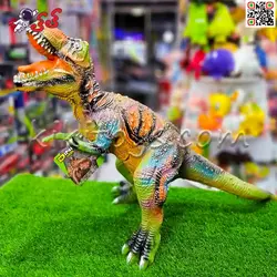 اسباب بازی دایناسور تیرکس موزیکال گوشتی بزرگ سبز Tyrannosaurus 777 11