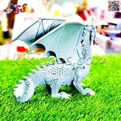 فیگور اژدهای بالدار خاکستری اسباب بازی DINOSAUR WORLD 7001